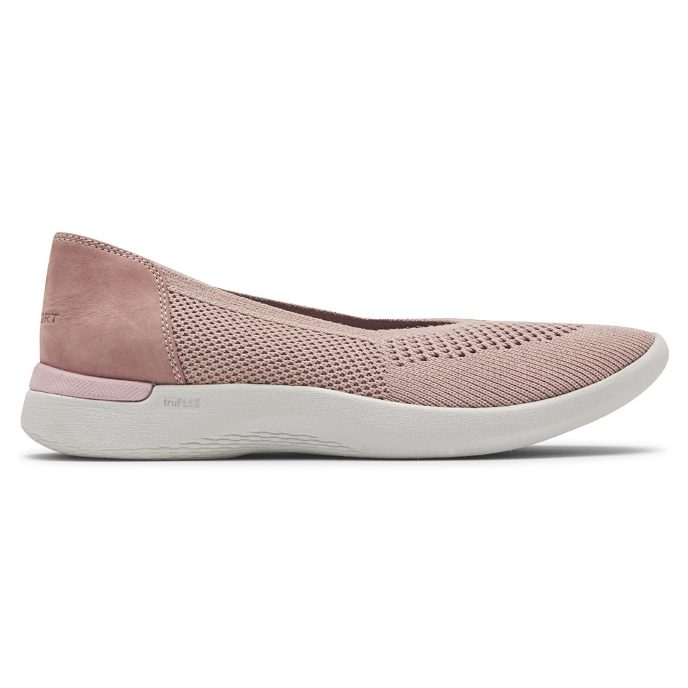 Rockport Womens truFLEX Fly Knit Ballet - Flats Pink - AFT604271